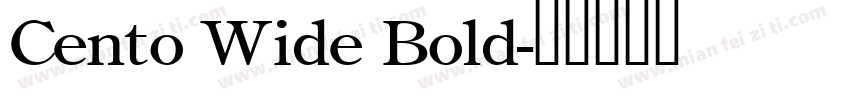 Cento Wide Bold字体转换